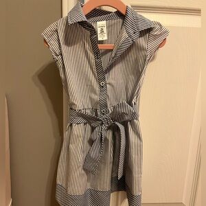 Carters blue pinstriped dress- NWOT